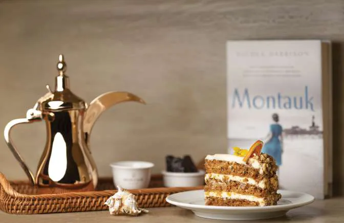 Arabic coffee dallah, dates and carrot cake