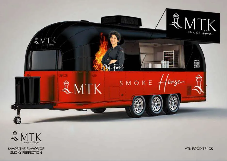 The MTK Smoke House truck in lighthouse livery